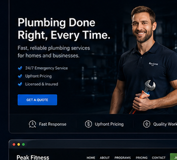 Plumbing & Trades example website